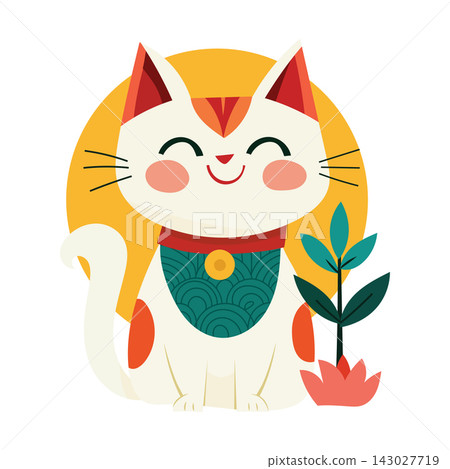 cute cat with flowers cute cat with flowers 143027719
