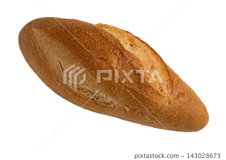 Sourdough baguette bread isolated on white background. Sourdough baguette bread isolated on white background. 143028673