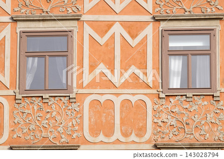 Architecture along Hauptplatz main square city of Graz, Styria, Austria Architecture along Hauptplatz main square city of Graz, Styria, Austria 143028794