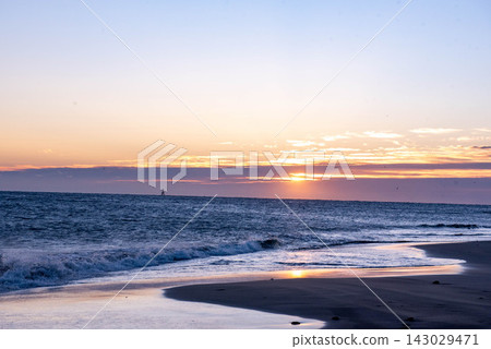 First sunrise of the year at sea First sunrise of the year at sea 143029471