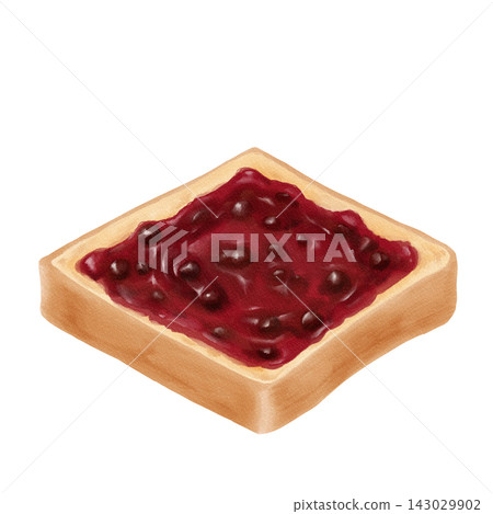 Hand-painted jam toast Hand-painted jam toast 143029902