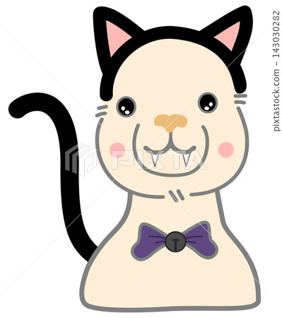 Cute Halloween Black Cat Costume Alpaca Cartoon Illustration Cute Halloween Black Cat Costume Alpaca Cartoon Illustration 143030282