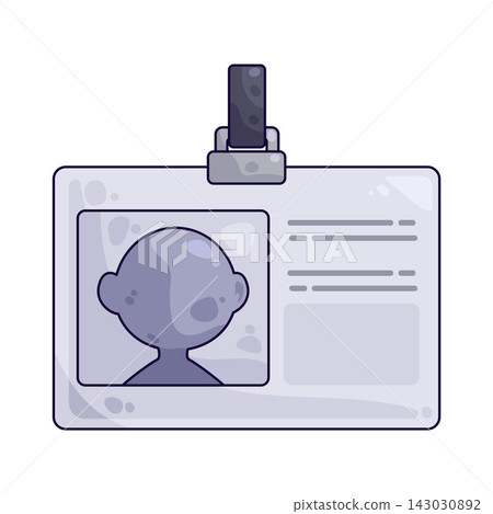 Illustration of ID card Illustration of ID card 143030892