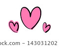 Handwritten heart set vector 143031202