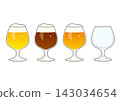 set of beer in glasses 143034654