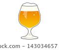Beer that entered the glass 143034657
