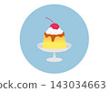 A retro pudding topped with cherries and whipped cream. 143034663