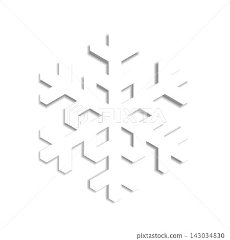 This design features a white snowflake icon with a geometrical silhouette and dropped shadow. It is suitable for winter themes, decorations, or other creative projects. Simplicity is key in this This design features a white snowflake icon with a geometrical silhouette and dropped shadow. It is suitable for winter themes, decorations, or other creative projects. Simplicity is key in this 143034830