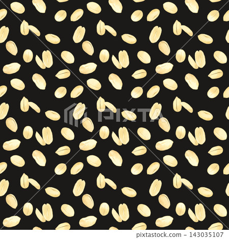 Seamless pattern of peanuts - hand-drawn watercolor illustration material Seamless pattern of peanuts - hand-drawn watercolor illustration material 143035107