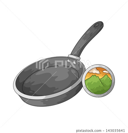 Illustration of Frying Pan Illustration of Frying Pan 143035641