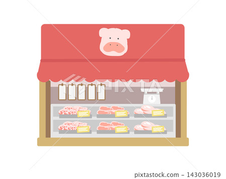 肉店建築插圖 143036019