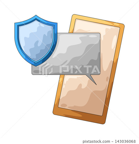 Illustration of Secure Messaging on Mobile Illustration of Secure Messaging on Mobile 143036068