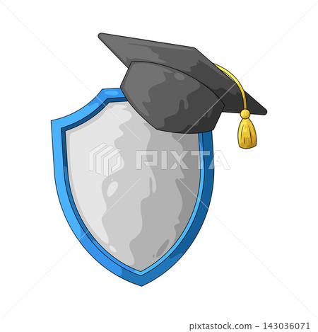 Illustration of Graduation Cap Security Illustration of Graduation Cap Security 143036071