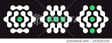 Honeycomb shape collection. Stylized comb cells in different rounded forms flat vector illustration set. Modern decorative honeycomb elements Honeycomb shape collection. Stylized comb cells in different rounded forms flat vector illustration set. Modern decorative honeycomb elements 143036100
