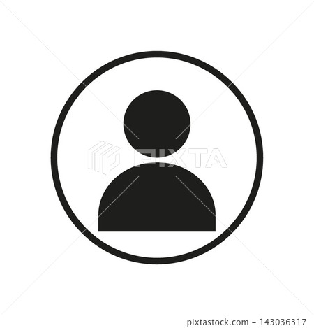 Vector flat illustration in black color. Avatar, user profile, person icon, gender neutral silhouette, profile picture. Suitable for social media profiles, icons, screensavers and as a template. Vector flat illustration in black color. Avatar, user profile, person icon, gender neutral silhouette, profile picture. Suitable for social media profiles, icons, screensavers and as a template. 143036317