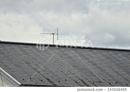 House roof: leaks, cracks, deterioration over time House roof: leaks, cracks, deterioration over time 143036495