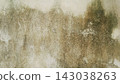 Full frame background texture of weathered old concrete wall with green moss and fungus 143038263
