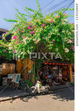 會安一家被鮮花覆蓋的商店 會安一家被鮮花覆蓋的商店 143038669