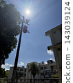 Streetscape bathed in sunlight 143039124