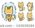 Cute fox character material 143039284
