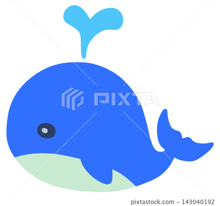 Simple and cute whale illustration vector material Simple and cute whale illustration vector material 143040192
