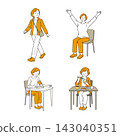 A set of four lifestyle scenes for senior women leading a healthy life. 143040351
