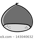 Simple chestnut illustration (gray) 143040632
