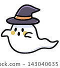 Cute Halloween ghost illustration 143040635