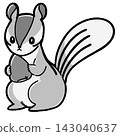 Cute squirrel illustration (gray) 143040637