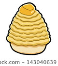 A simple illustration of a Mont Blanc cake (retro style) 143040639