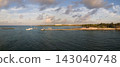 Pier and yacht moored at sunrise over the Caribbean sea in Playa del Carmen 143040748