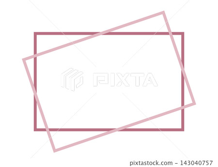 A horizontal frame with a hand-drawn style dusty rose design, and a simple rectangular border frame material. A horizontal frame with a hand-drawn style dusty rose design, and a simple rectangular border frame material. 143040757