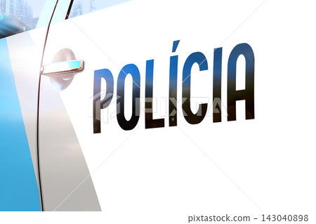 Police Car Door in Brazil Police Car Door in Brazil 143040898