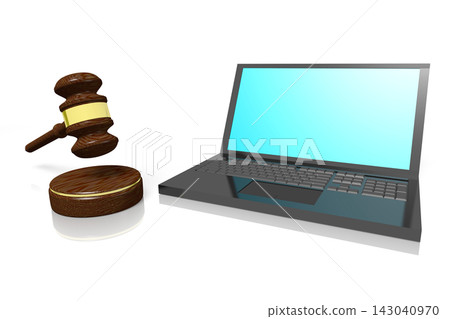 3D gavel - online/ Internet auction concept 3D gavel - online/ Internet auction concept 143040970