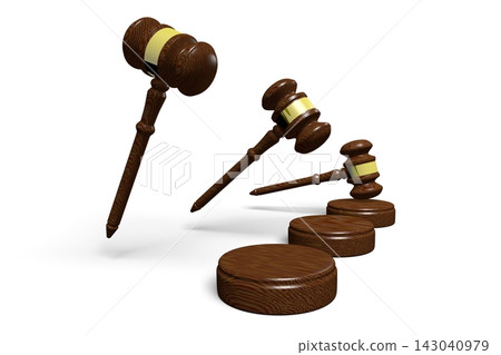 3D gavels - law concept 143040979