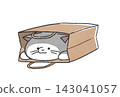 A cat in a paper bag 143041057