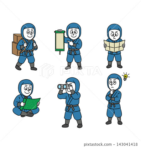 忍者姿勢插畫 02 忍者姿勢插畫 02 143041418