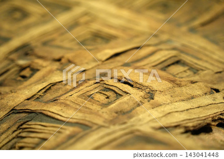Ancient Egyptian Mummy Linen Wrapping Detail Close Up 143041448