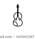 A simple illustration of a violin 143041587