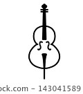A simple illustration of a cello 143041589
