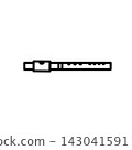 Simple illustration of a flute 143041591