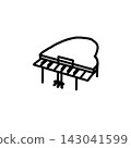 Simple illustration of a piano 143041599