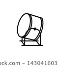 Simple illustration of a bass drum 143041603