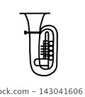 A simple illustration of a tuba 143041606