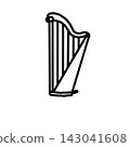 A simple illustration of a harp 143041608