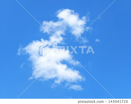 Playful Dragon-Shaped Clouds Frolicking in a Bright Blue Sky Playful Dragon-Shaped Clouds Frolicking in a Bright Blue Sky 143041728