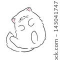 Cat lying on its back 143041747