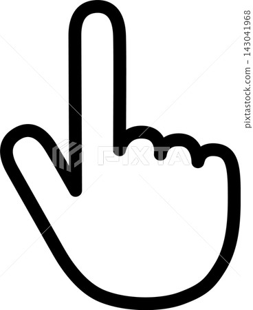 Upward pointing finger icon (back of hand) Upward pointing finger icon (back of hand) 143041968