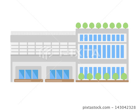 Shopping mall building illustration Shopping mall building illustration 143042328