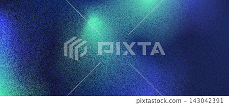 Grain gradient sky with paired green aurora glows and deep blue haze. Turquoise light pools across the grain gradient surface with soft snowy texture. Abstract vector background for poster design Grain gradient sky with paired green aurora glows and deep blue haze. Turquoise light pools across the grain gradient surface with soft snowy texture. Abstract vector background for poster design 143042391